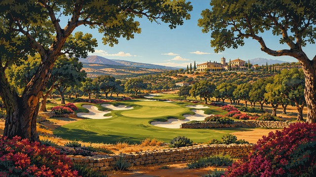 Valle de Encinas Golf Club course artwork
